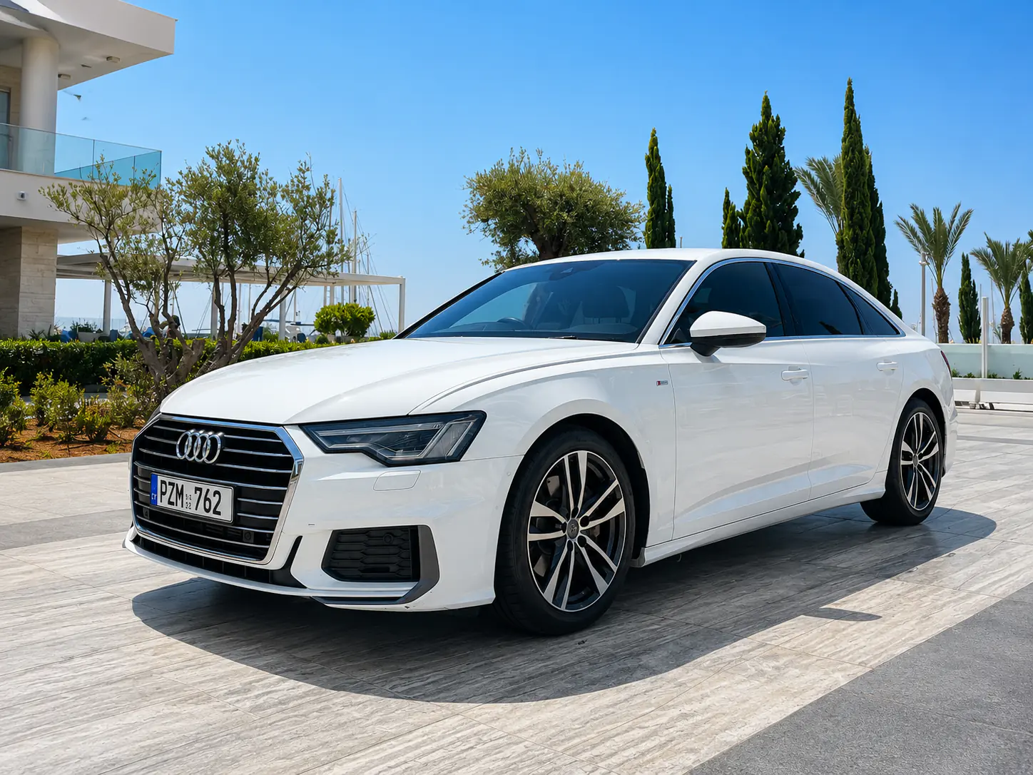White Audi A6