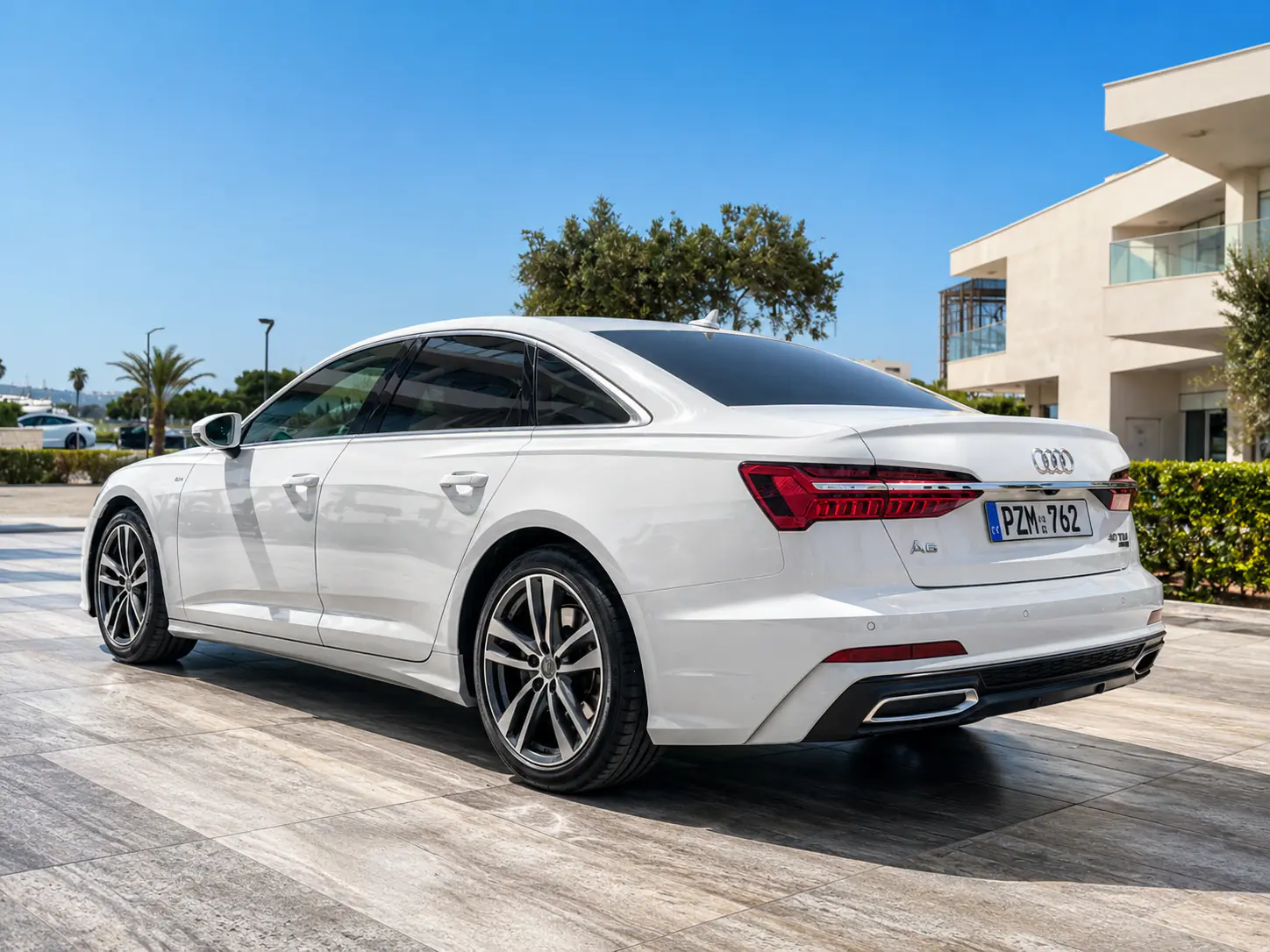 Audi A6 - rear three-quarter view