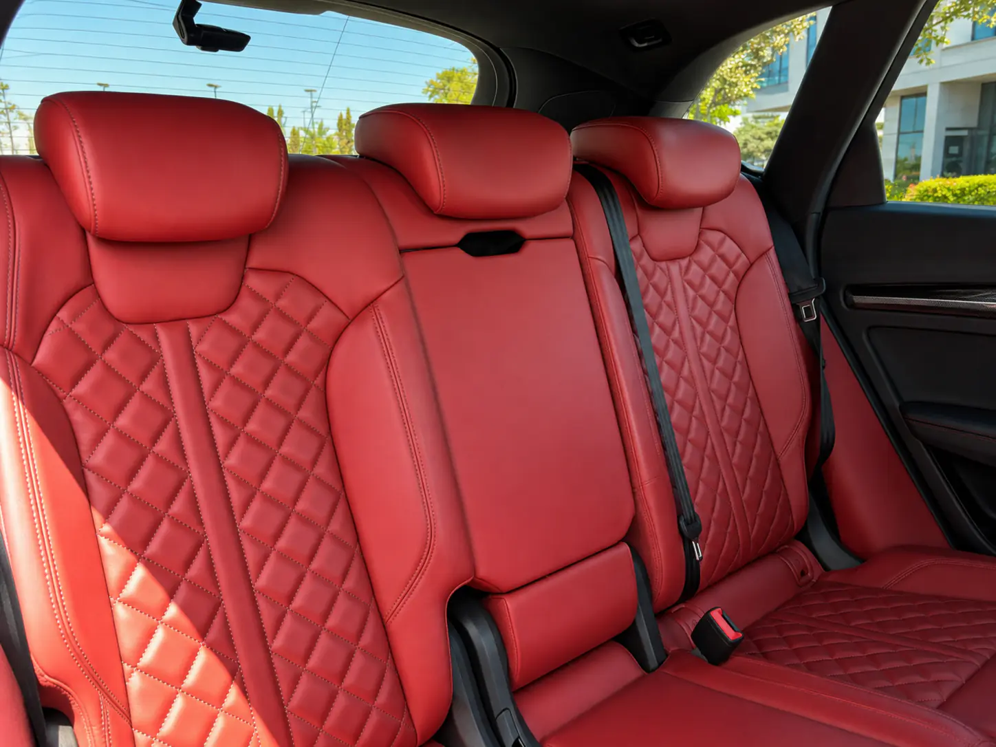 Audi SQ5 - red quilted S Sport rear seats