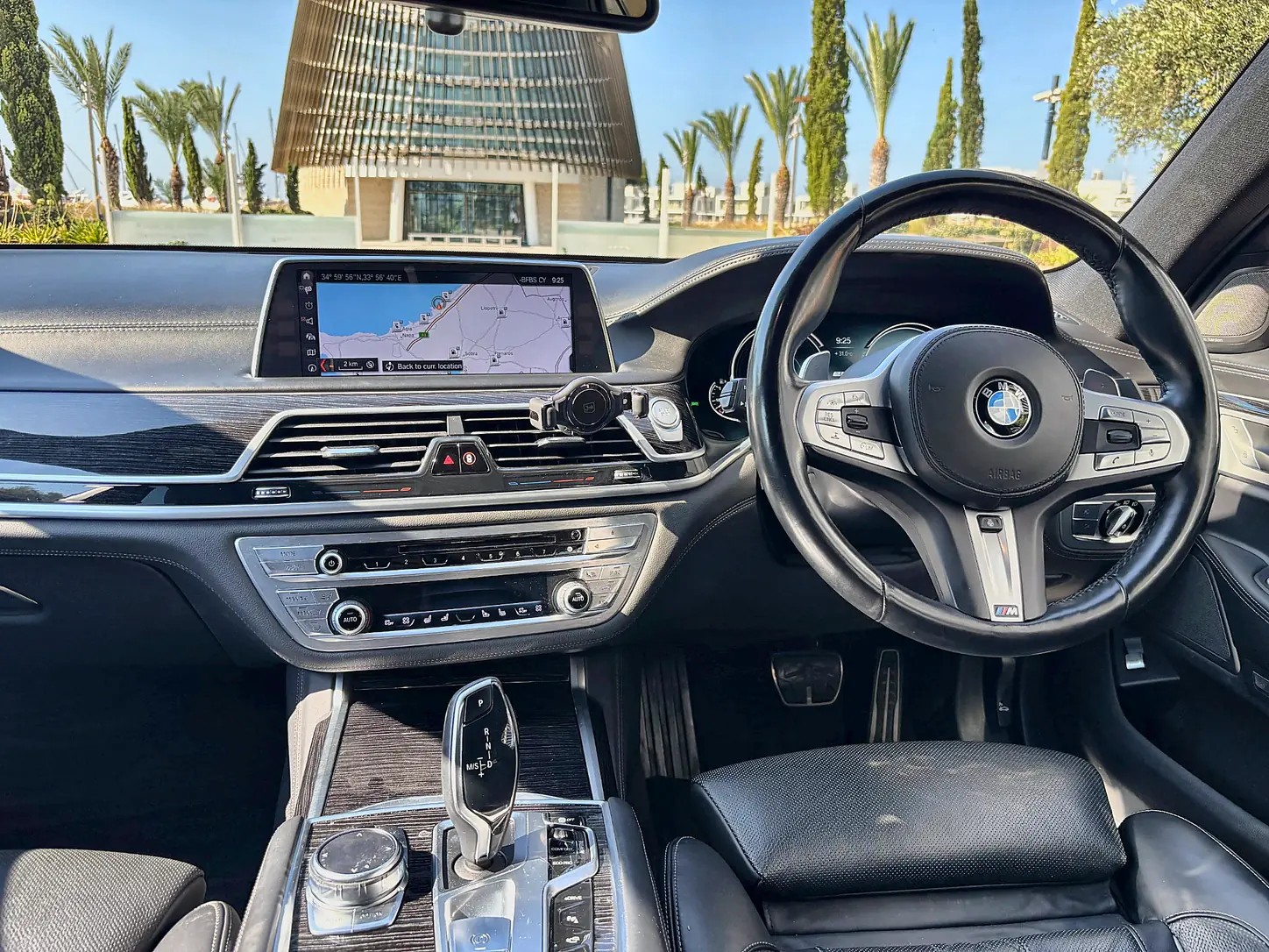 BMW 740e dashboard with Navigation System Professional